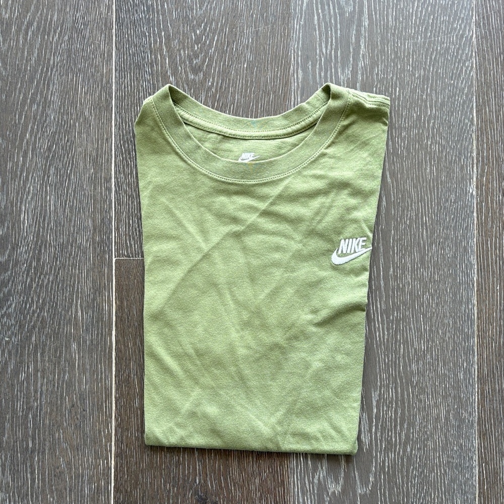 Nike Sage Green Tee with White Logo